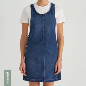 Denim pinafore dress- Frank and oak